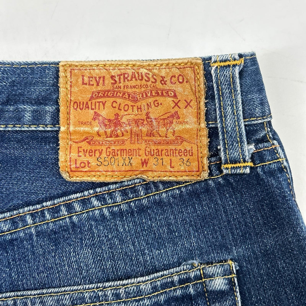 LEVI'S Y2K S501XX Valencia Factory Denim Indigo Size 31