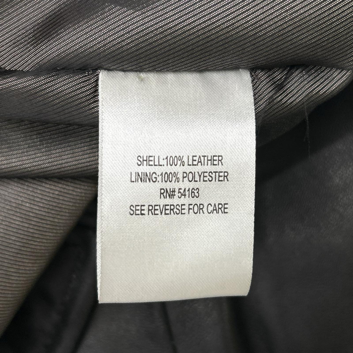 CalvinKlein Black Leather Single Rider Jacket Size S