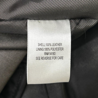 CalvinKlein Black Leather Single Rider Jacket Size S
