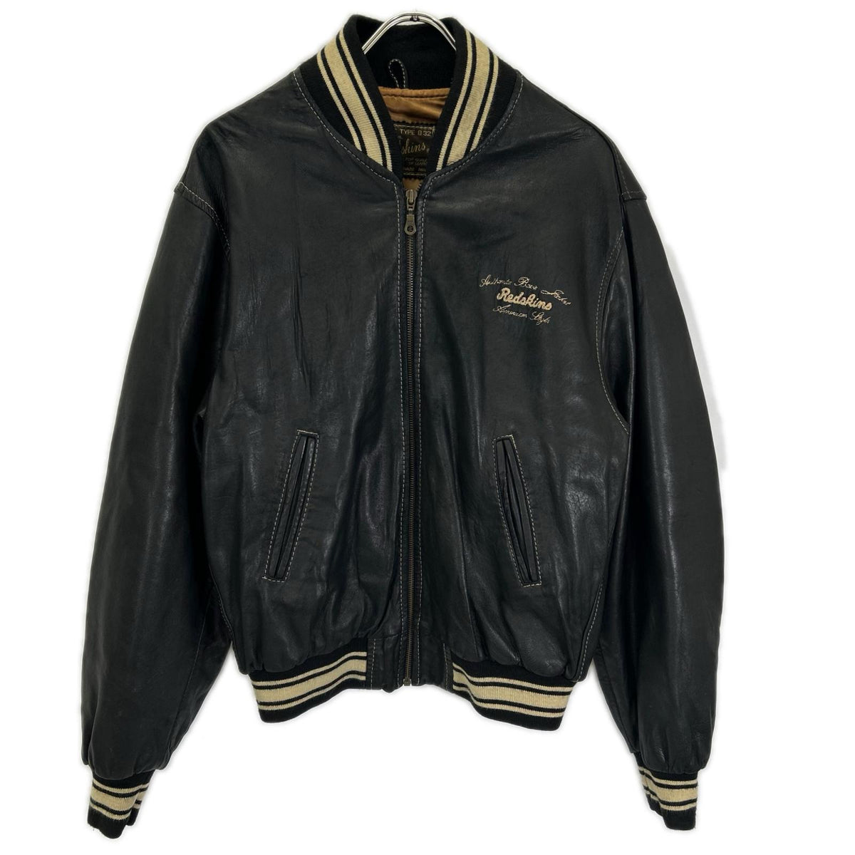 REDSKINS B-32 Leather Jacket Black