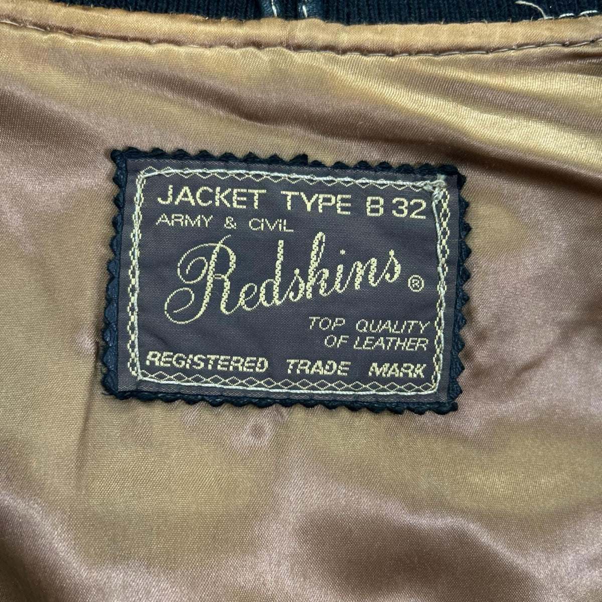 REDSKINS B-32 Leather Jacket Black