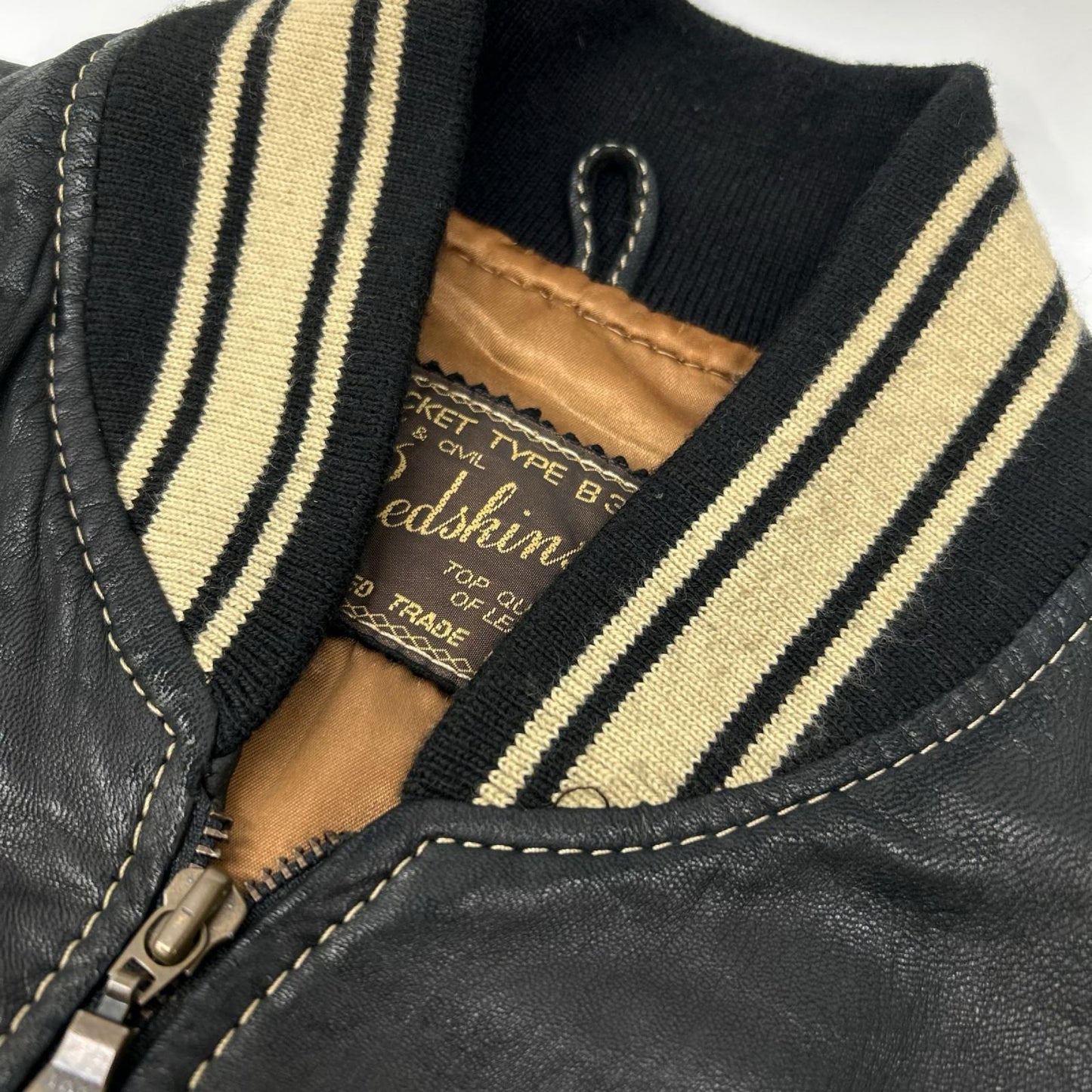 REDSKINS B-32 Leather Jacket Black