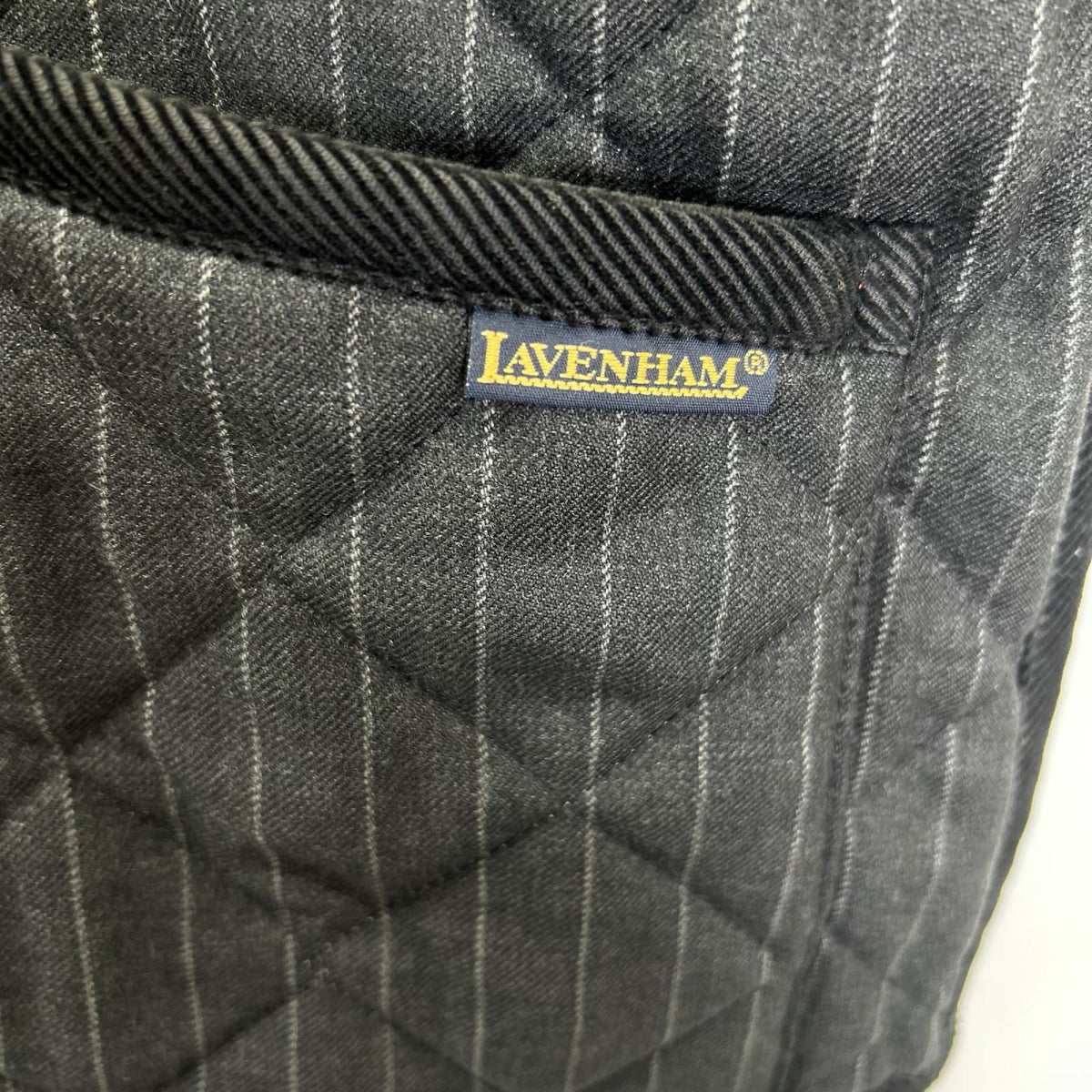 LAVENHAM Stripe Quilted Vest Red/Gray Size 48