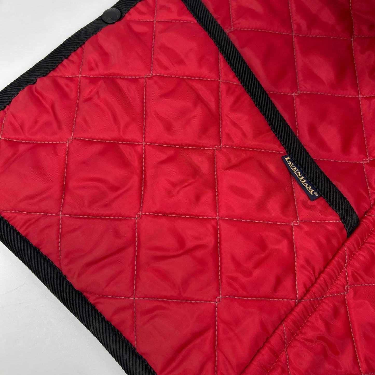 LAVENHAM Stripe Quilted Vest Red/Gray Size 48