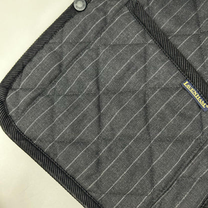 LAVENHAM Stripe Quilted Vest Red/Gray Size 48