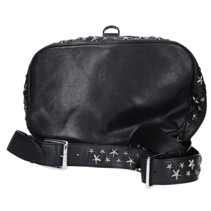 JIMMY CHOO FITZROY Star Stud Leather Backpack Black