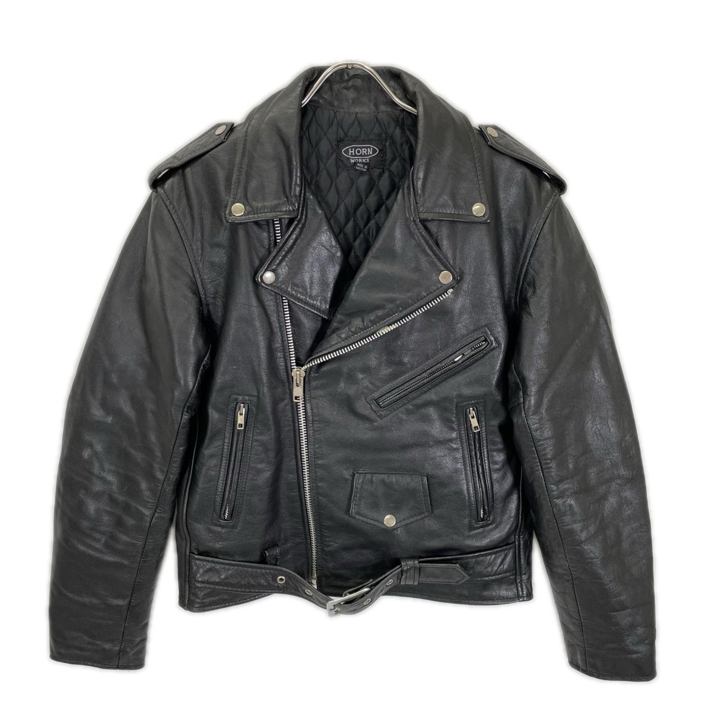HORN WORKS Black Leather Jacket