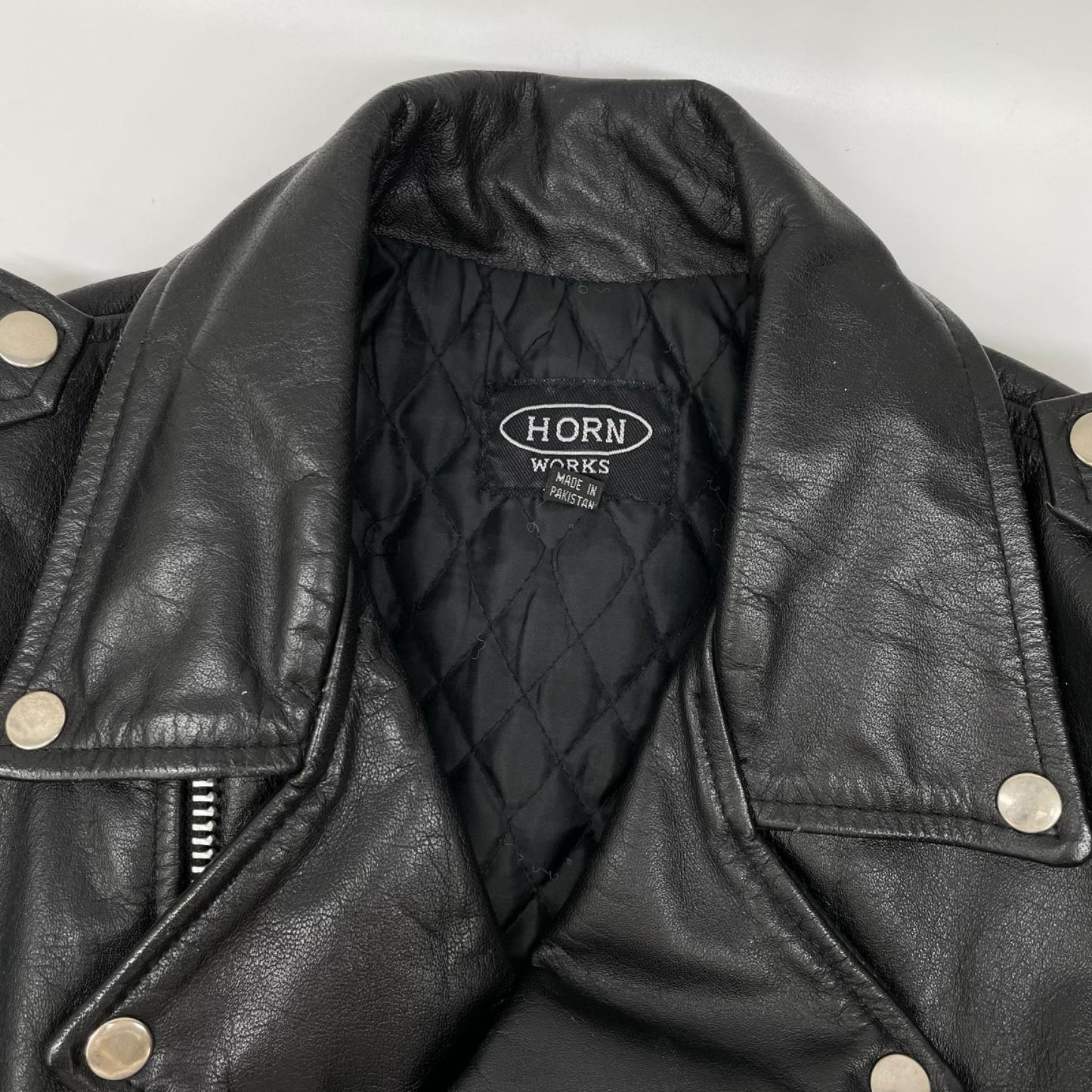 HORN WORKS Black Leather Jacket