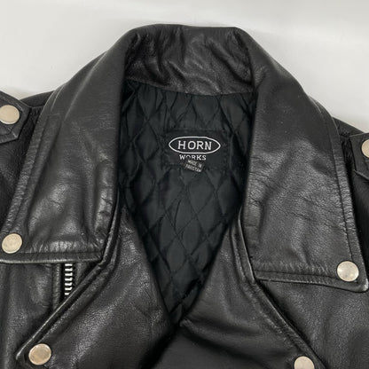 HORN WORKS Black Leather Jacket
