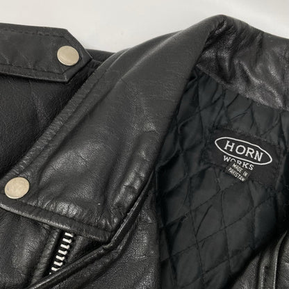 HORN WORKS Black Leather Jacket