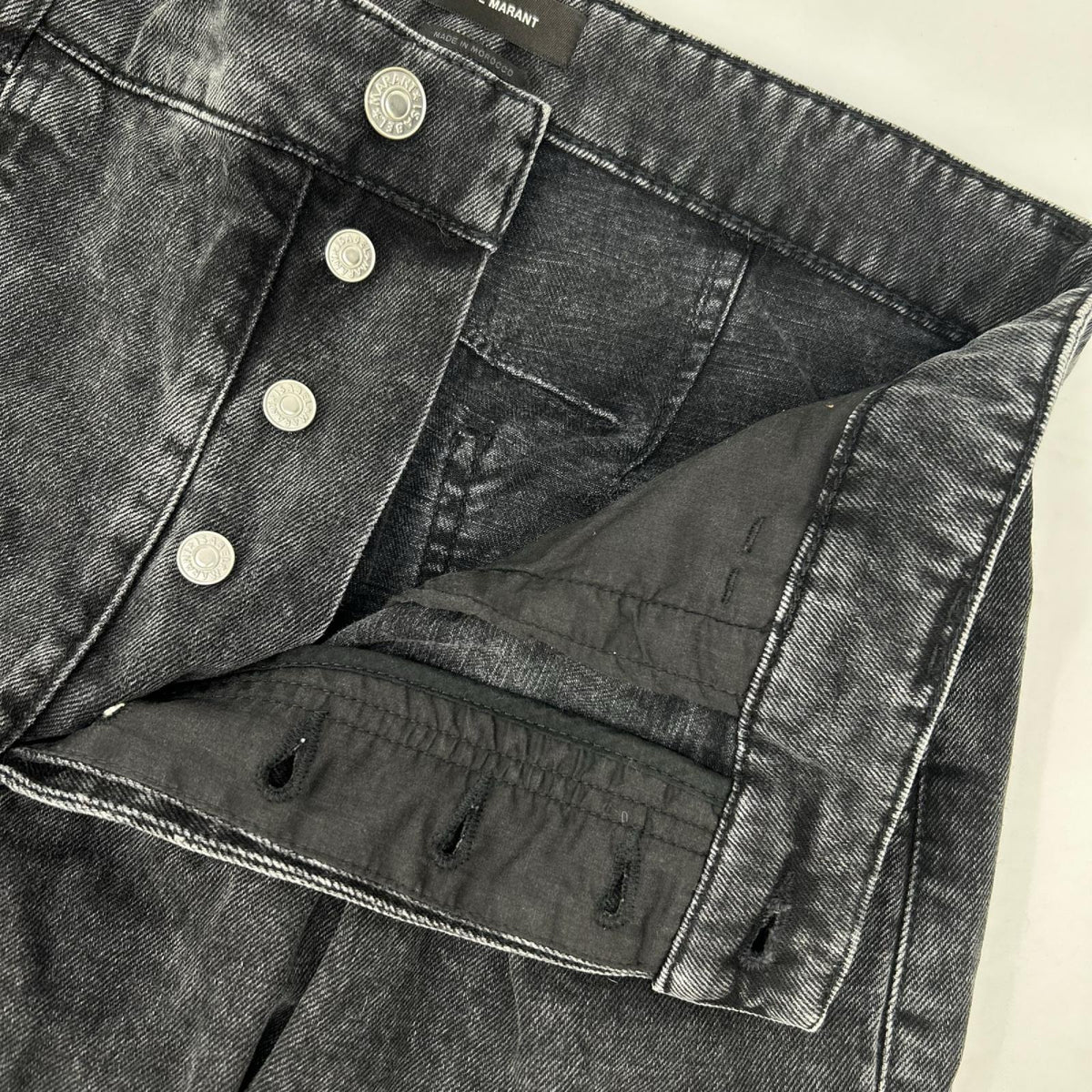 ISABEL MARANT Wide Leg Black Jeans Size 40
