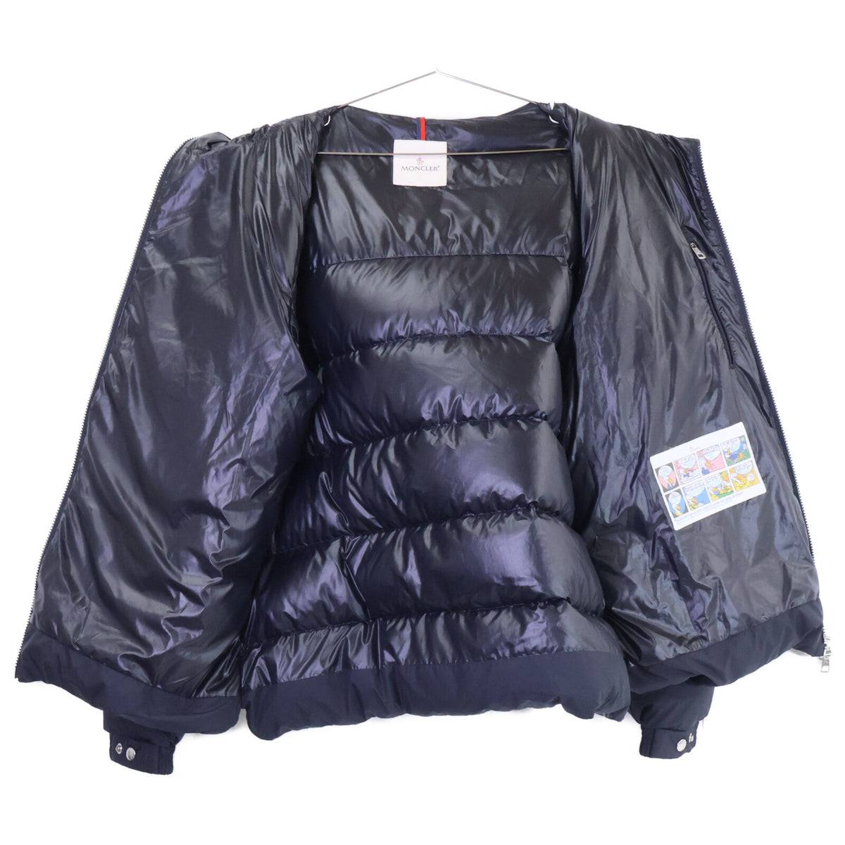 MONCLER Cardere Nylon Hooded Down Jacket Navy Size 6