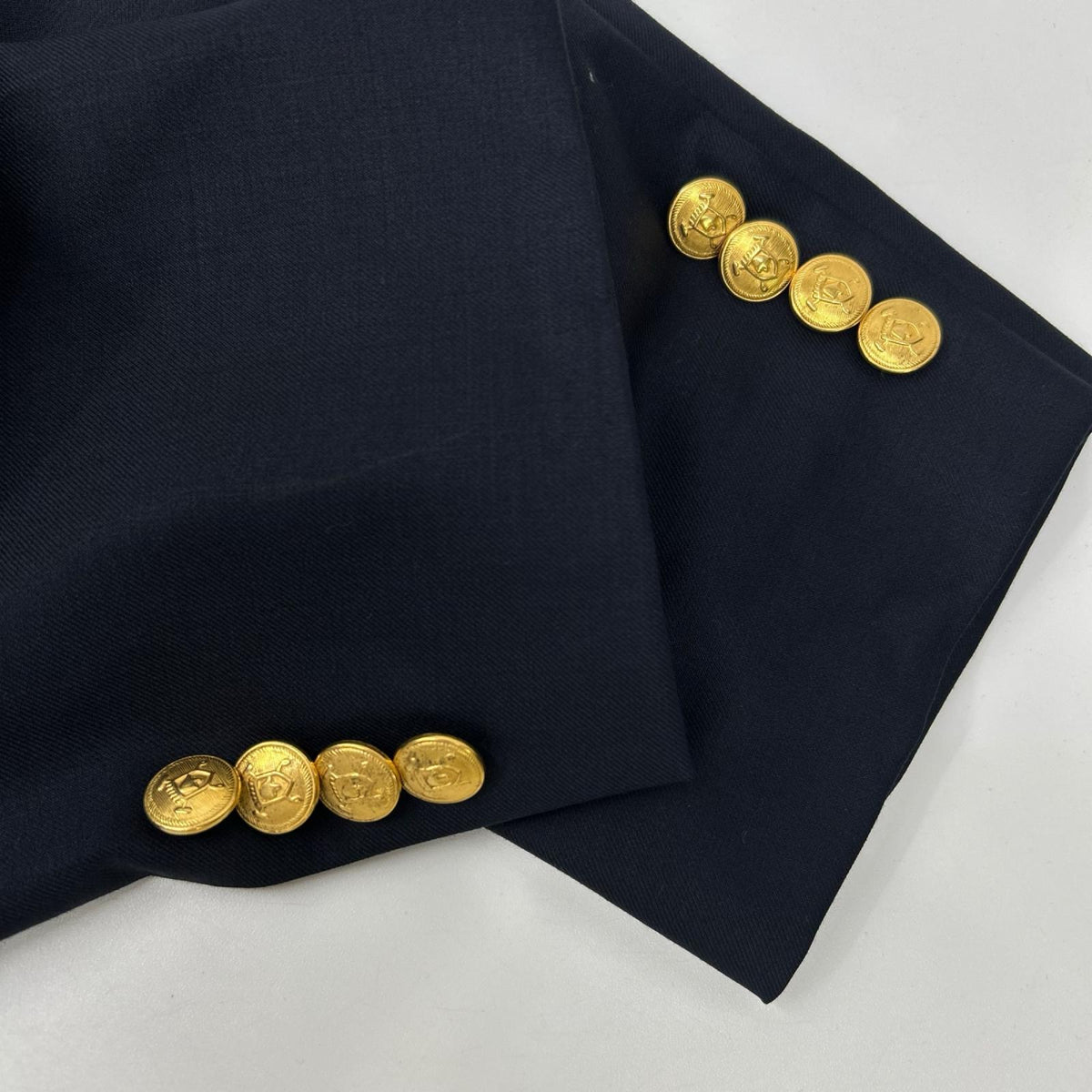 LAUREN RALPH LAUREN Navy Gold Button Blazer Jacket