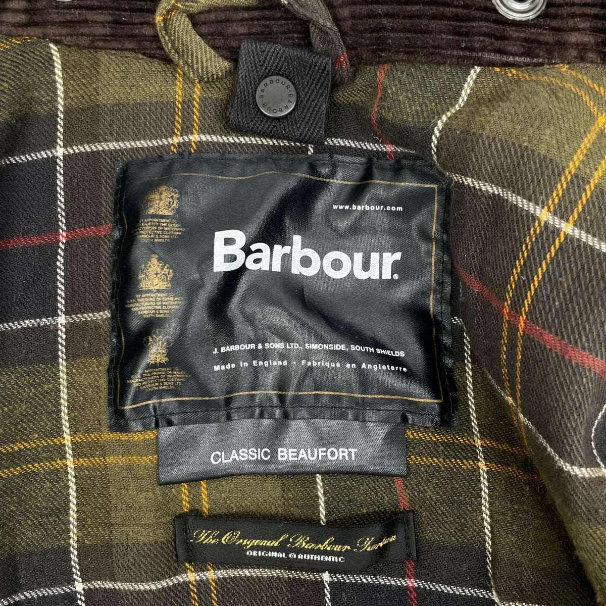 Barbour Classicbeaufort Oil Jacket Khaki Cotton