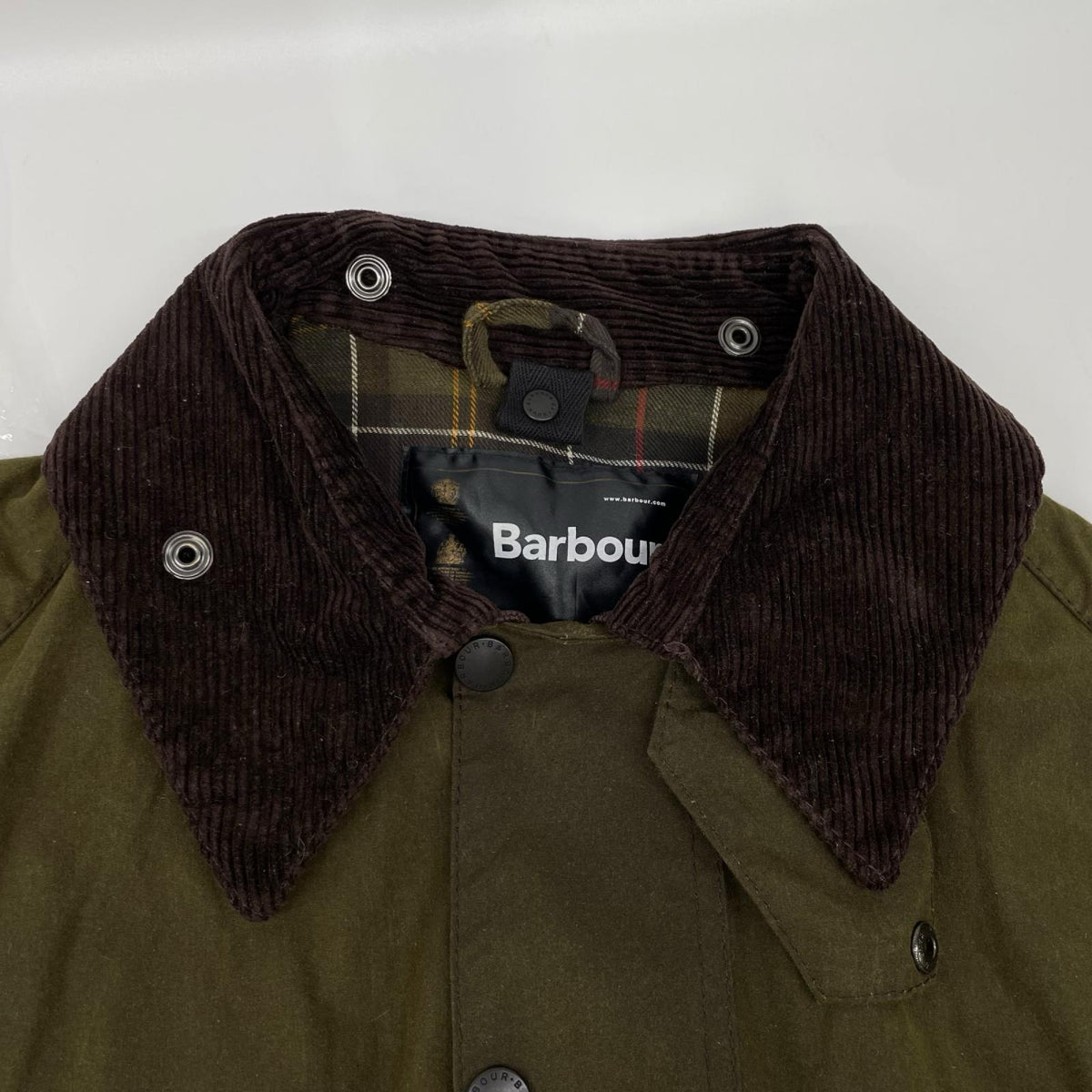Barbour Classicbeaufort Oil Jacket Khaki Cotton