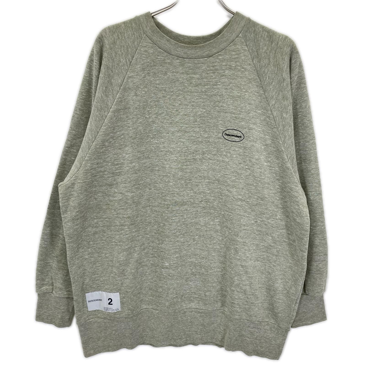 DESCENDANT Polyester Crew Neck Sweatshirt Green Size 2