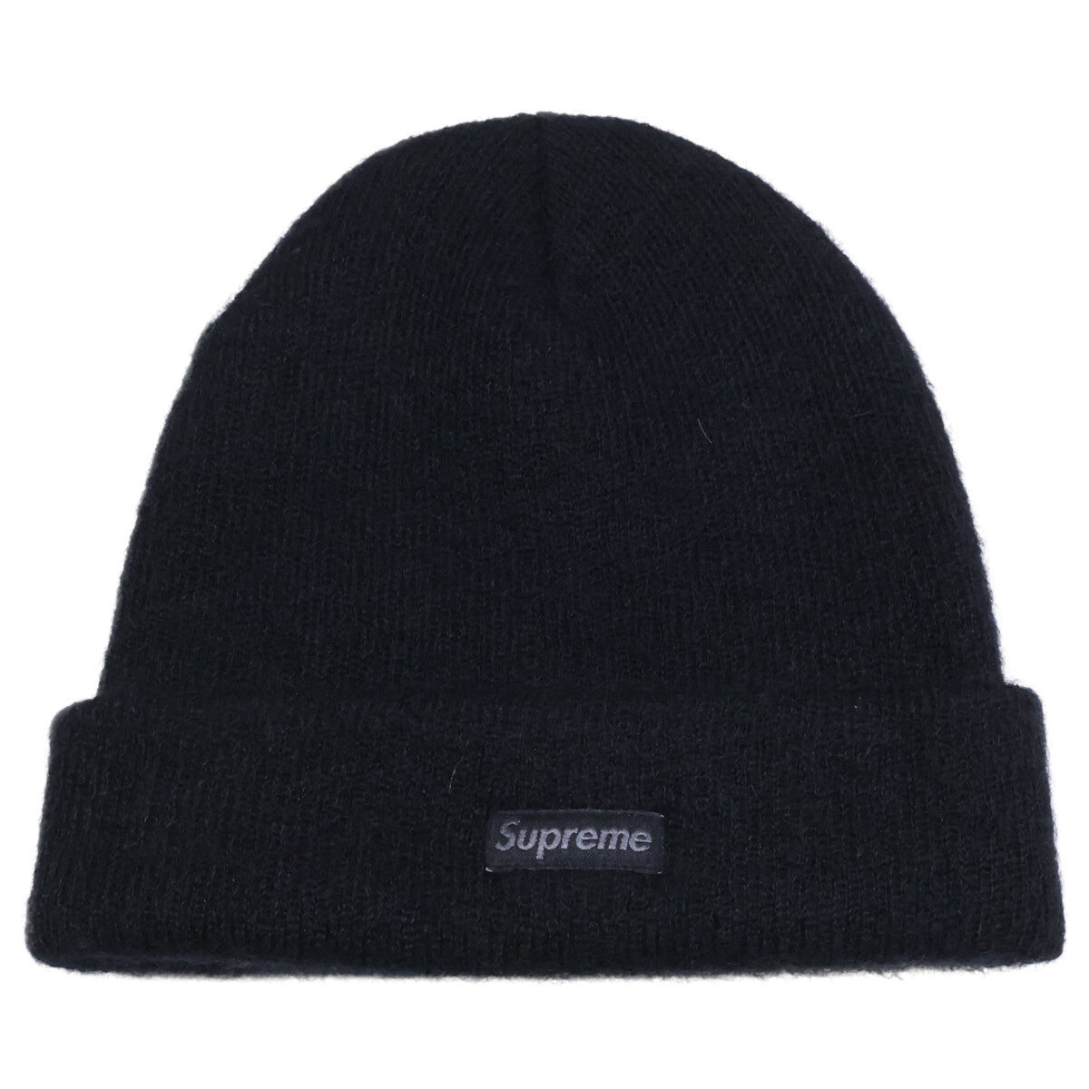 Supreme Logo Mohair Beanie Black