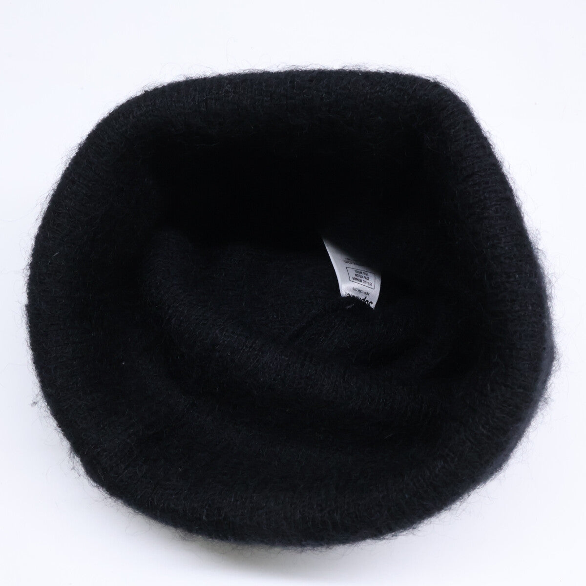 Supreme Logo Mohair Beanie Black