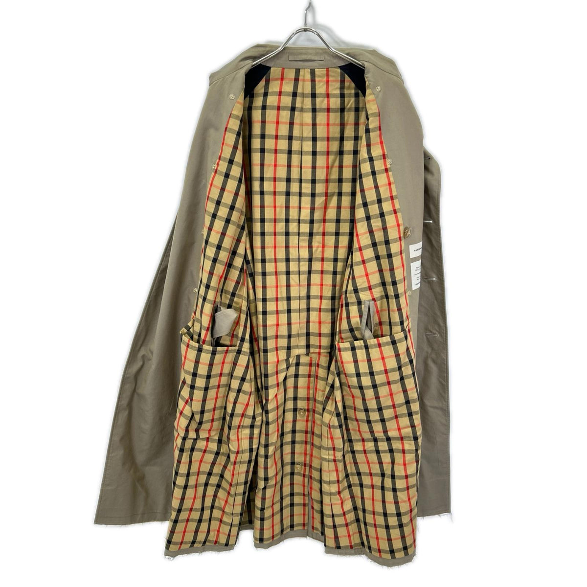 MARKAWARE Khaki Oversized Cotton Trench Coat Size 1