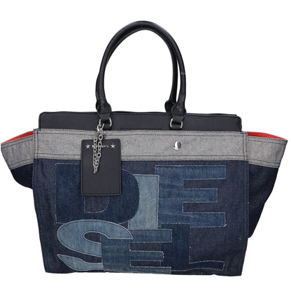 DIESEL Logo Patch Denim Tote Bag