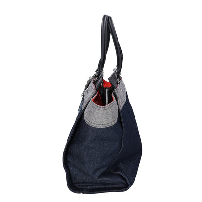 DIESEL Logo Patch Denim Tote Bag