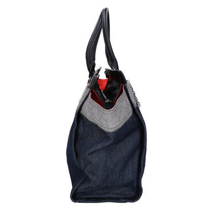 DIESEL Logo Patch Denim Tote Bag