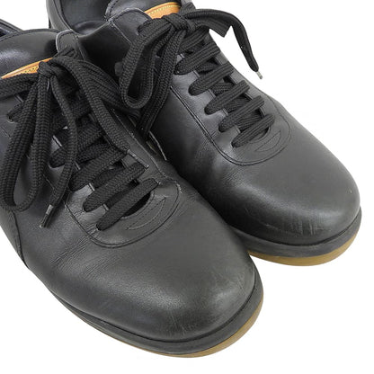 LOUIS VUITTON Leather Low-Cut Sneakers Black Size 5 1/2