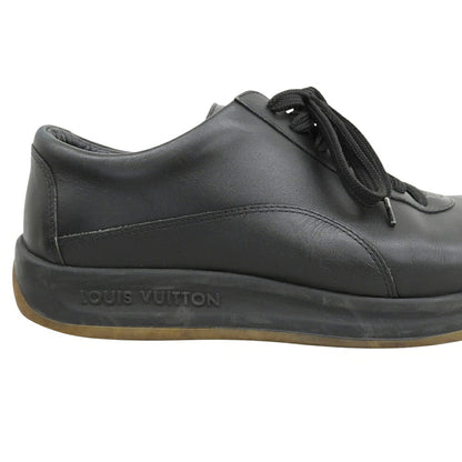 LOUIS VUITTON Leather Low-Cut Sneakers Black Size 5 1/2