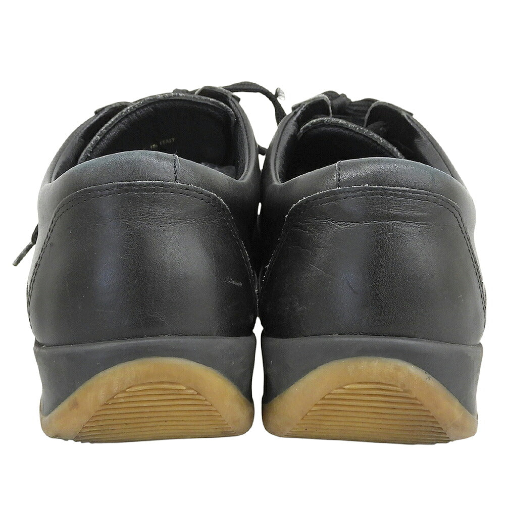 LOUIS VUITTON Leather Low-Cut Sneakers Black Size 5 1/2