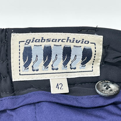ARCHIVIO Black MASACCIO/M1 Nylon Pants Size 42