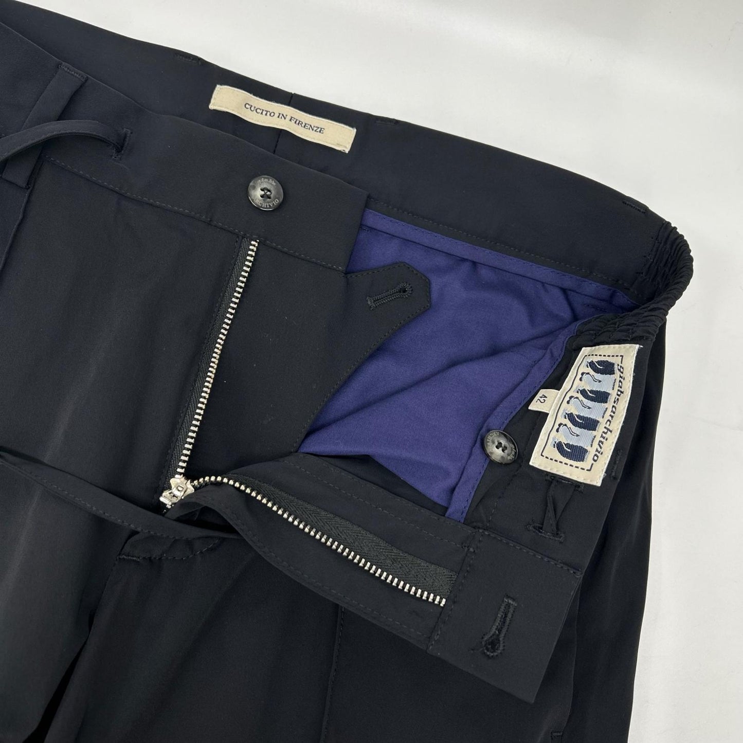 ARCHIVIO Black MASACCIO/M1 Nylon Pants Size 42