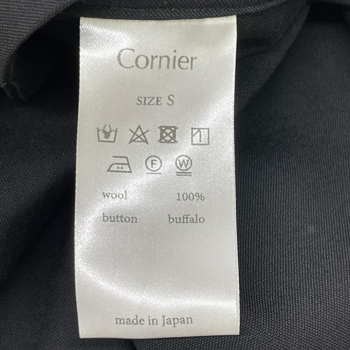 Cornier Wool Buffalo Button Trousers Black Size S