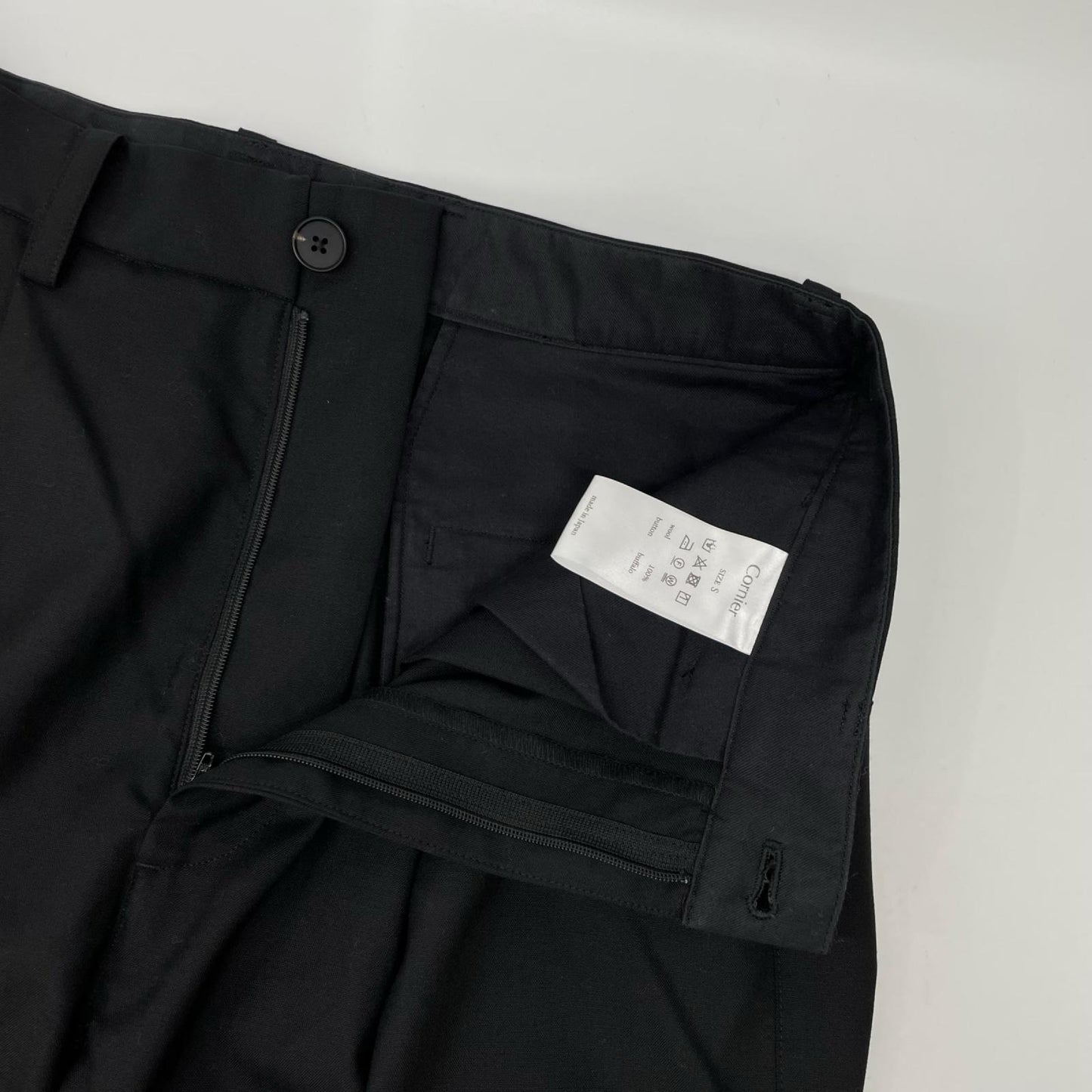 Cornier Wool Buffalo Button Trousers Black Size S