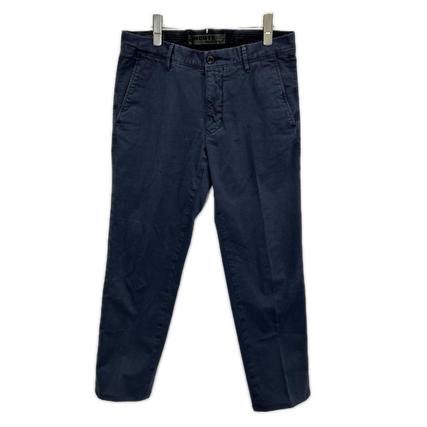 INCOTEX Navy Garment Dye Stretch Cotton Pants Size 30