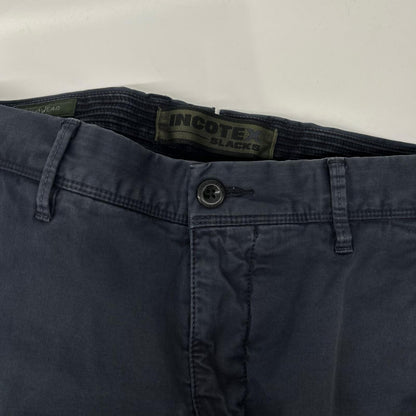 INCOTEX Navy Garment Dye Stretch Cotton Pants Size 30