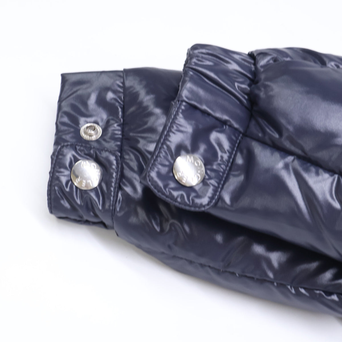MONCLER COUTARD Hooded Down Jacket Navy Nylon Size 2