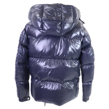 MONCLER COUTARD Hooded Down Jacket Navy Nylon Size 2