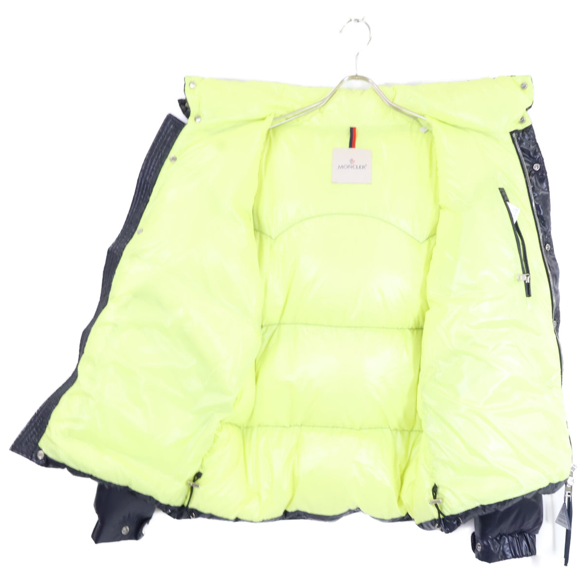 MONCLER COUTARD Hooded Down Jacket Navy Nylon Size 2