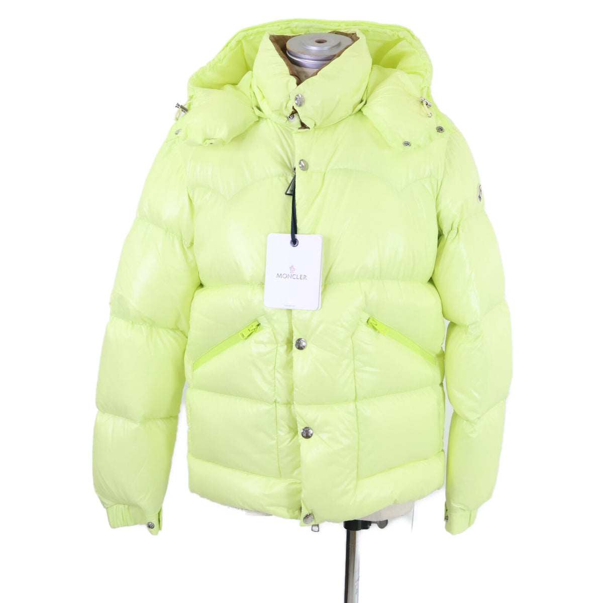 MONCLER COUTARD Hooded Nylon Down Jacket Yellow Size 2