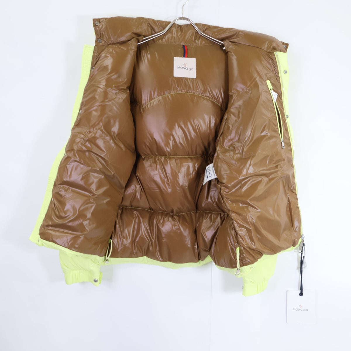 MONCLER COUTARD Hooded Nylon Down Jacket Yellow Size 2
