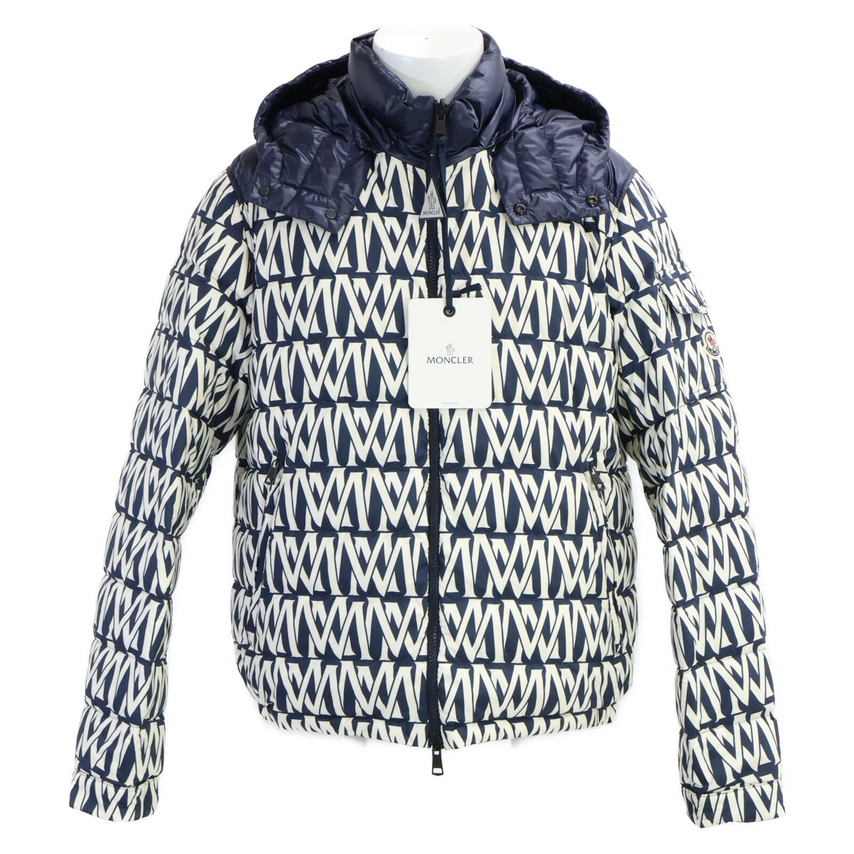 MONCLER TABLASSES 23' Hooded Jacket Navy/White Size 2