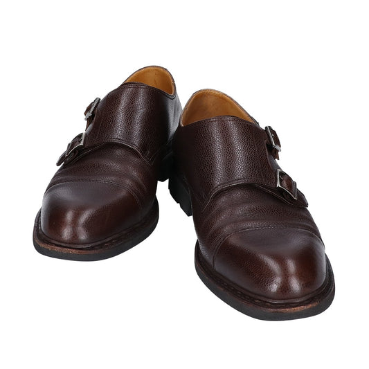 Paraboot WILLIAM Double Monk Boots Brown Leather Size 9