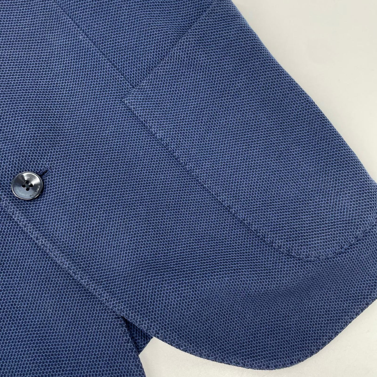 BOGLIOLI X2902E Dover Hopsack Solid 3B Blue Cotton Jacket Size 48