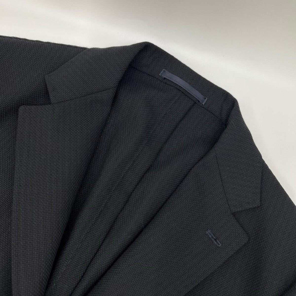 RING JACKET Black Wool Tailored Blazer Size 48