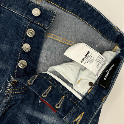 DSQUARED2 Indigo Button Fly Jeans Size 42