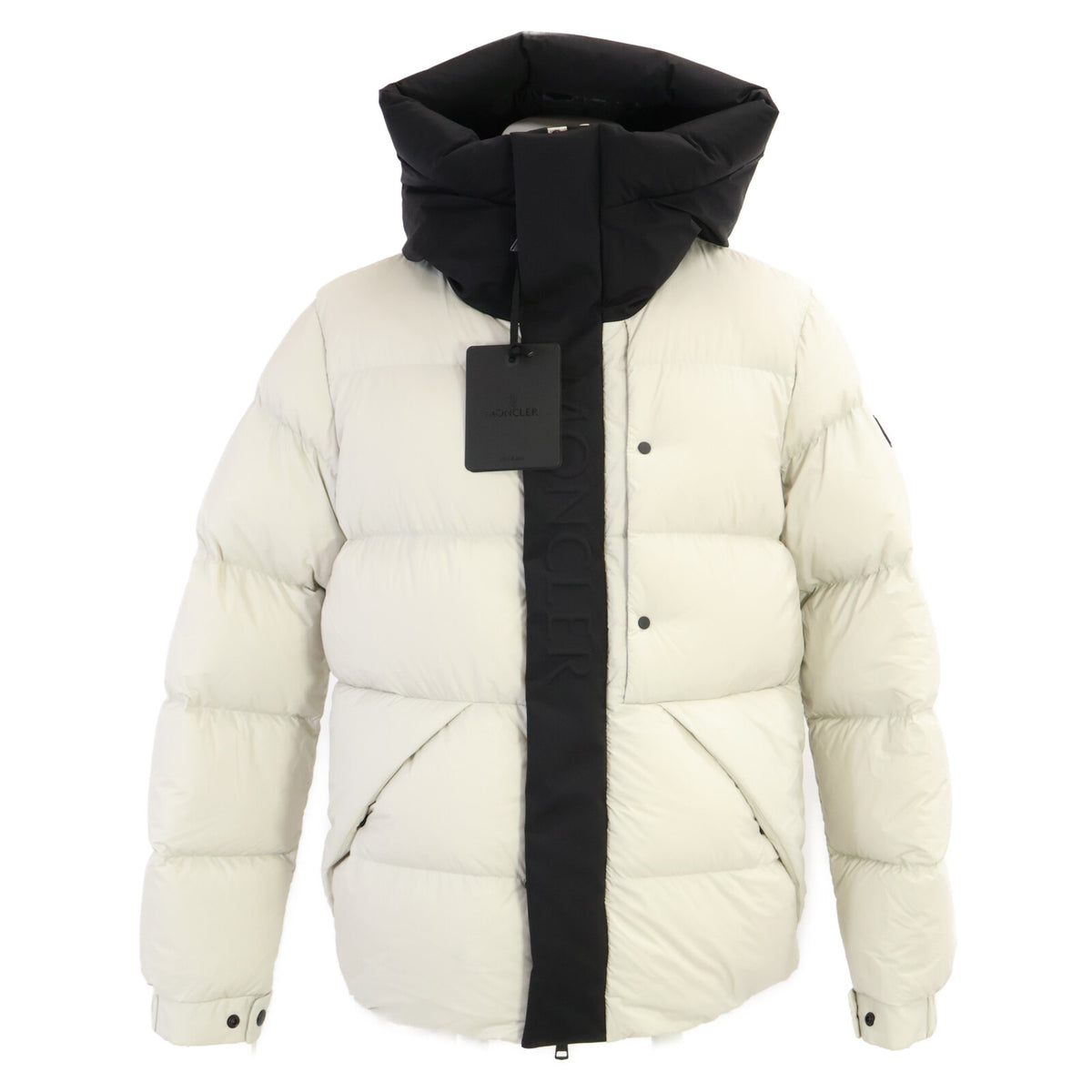 MONCLER MADEIRA Nylon Down Jacket White/Black Size 3