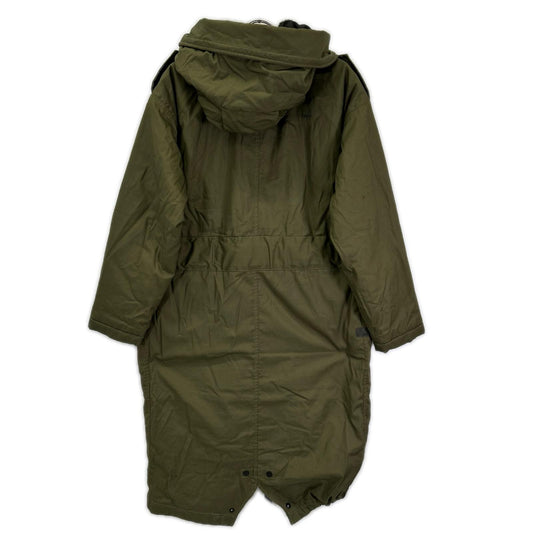 G-STAR RAW Khaki Military Detail Parka Coat Size S