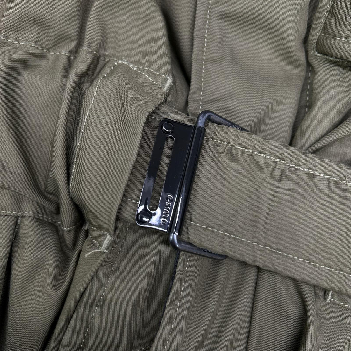G-STAR RAW Khaki Military Detail Parka Coat Size S