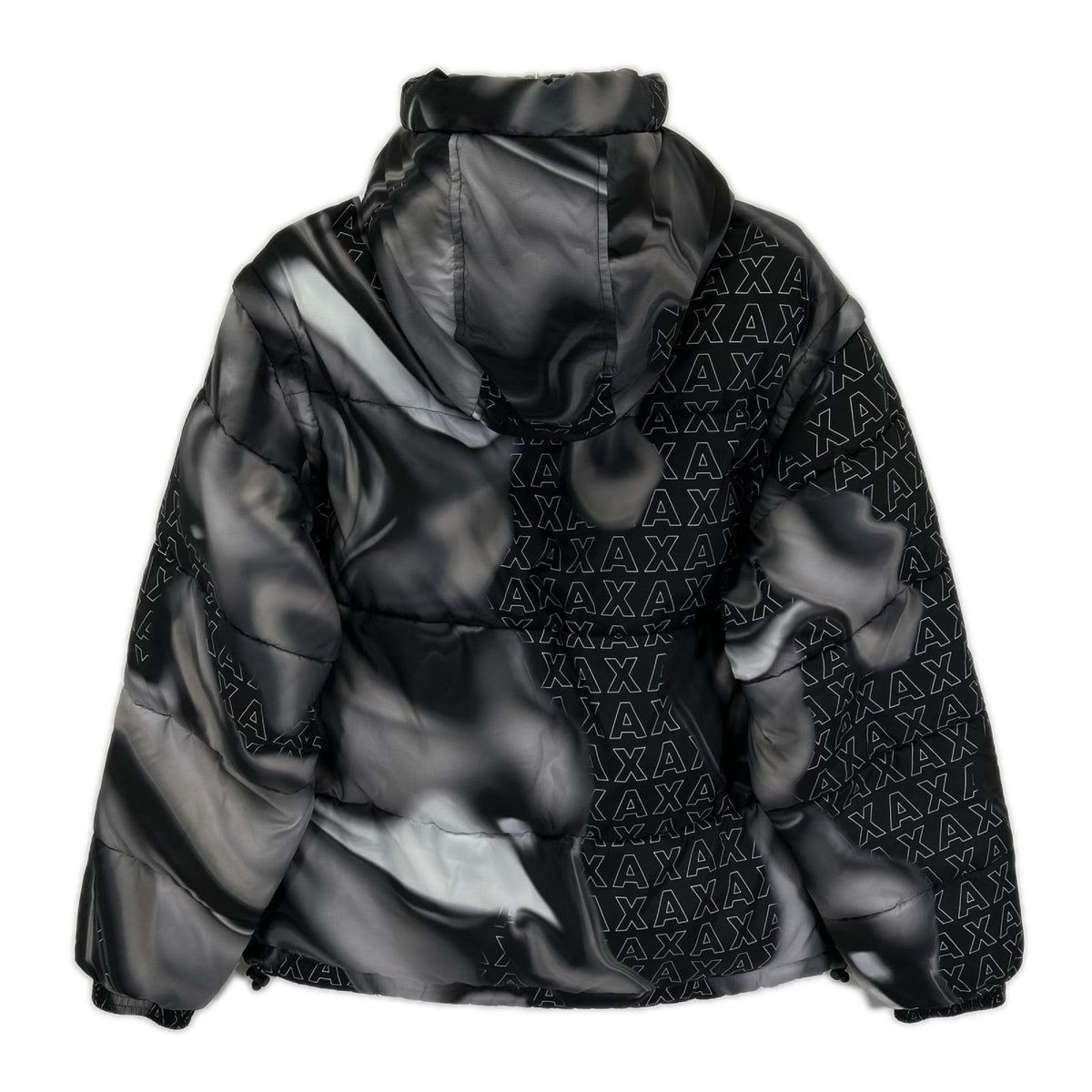 ARMANI EXCHANGE Gray Multi-Way All-Over Down Jacket Size S