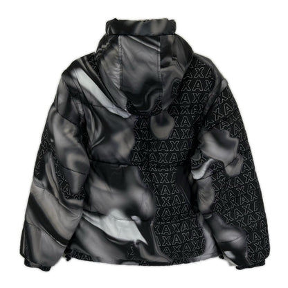 ARMANI EXCHANGE Gray Multi-Way All-Over Down Jacket Size S